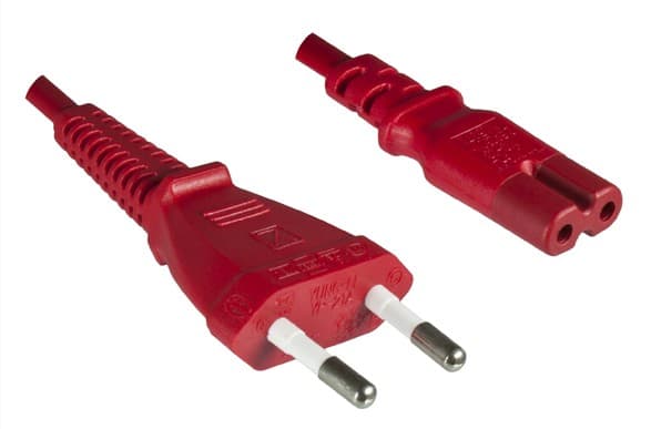 Apparatkabel C7 Röd 1,8 m