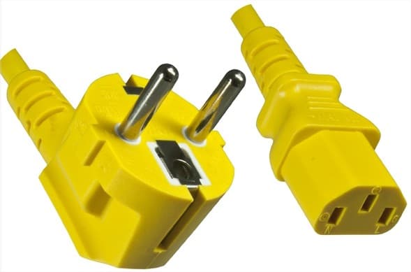 Apparatkabel C13 Gul 1,8 m