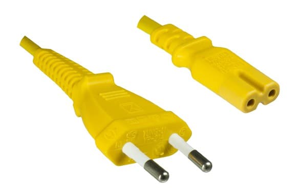 Apparatkabel C7 Gul 1,8 m