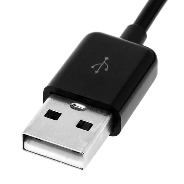 USB 2.0-kabel - AVIZAR - 3 meter - Vinklad Micro-USB - Spiral - Laddning och dataöverföring