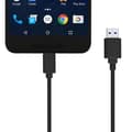 Miniatyrbild 2 av 4: USB Type C Kabel - Moxie - 1m - Flätad läder - Laddning/Synkronisering - Svart
