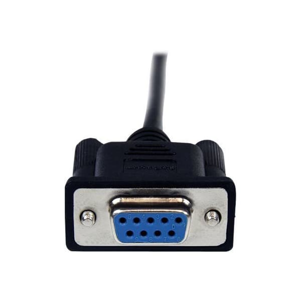 Seriell RS232 DB9 Crossover nollmodemkabel - STARTECH - 1 m - Svart