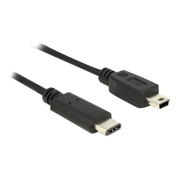 DELOCK USB-C kabel för mini-USB typ B - 50 cm - Svart