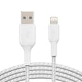 Miniatyrbild 2 av 4: Kabel USB till Lightning MFi 18W Flätad Nylon 2m Charge and Synchro Belkin vit