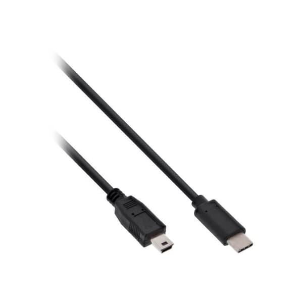 InLine USB-kabel 5-stifts mini-USB (M) till USB-C (M) USB 2.0 3 A 1 m svart