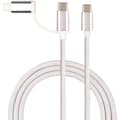 Miniatyrbilde 3 av 4: J&EL Ladekabel USB-C til USB-C og Lightning 1m hvit