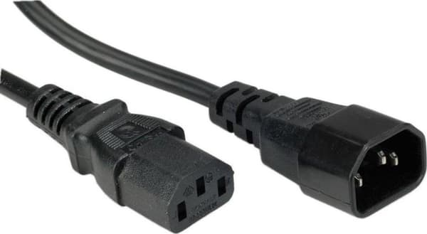 Value power forlængerkabel, sort 0,5m