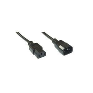 INLINE - Virran jatkojohto - IEC 320 (M) - IEC 320 (W) - 1,5 m - Musta (16631A)