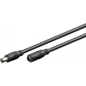 Wentronic goobay - Strømforsyningsforlængerkabel - DC-stik 5,5 x 2,1 mm (M) til DC-stik 5,5 x 2,1 mm (W) - 3,0 m - formet (71399)
