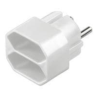 Wentronic Goobay Euro multiple adapter, hvid - 2 x Euro fatning (51000) Hvid