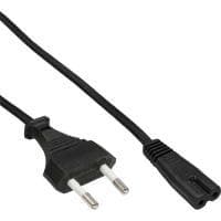 InLine netledning Euro/stik - Euro 8/stik 1,5 m sort (16654S)