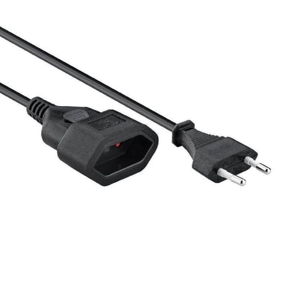 Goobay Euro Power Supply forlængerkabel - Sort - 5 Meter