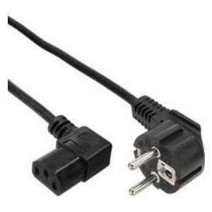 InLine - Strømledning - CEE 7/7 (S) Vinklet til IEC 60320 C13 retvinklet - 5,0 m - Sort (16752F)