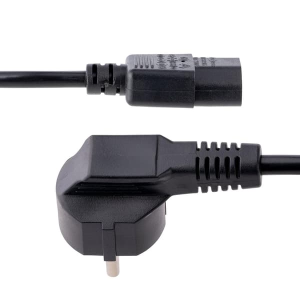 StarTech.com 1,0 m (3 jalkaa) tietokoneen virtajohto, 18 AWG, EU Schuko - C13 virtajohto, 10 A 250 V, musta vaihtovirtajohto, television/näytön virtaj