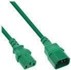 InLine® IEC forlængelse, C13 til C14, grå, 2m (16502A)