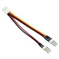 InLine® blæseradapterkabel, 3-benet Molex Bu. til 2x 3-benet Molex St. (33433)