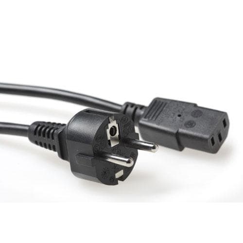 ACT Powercord netstik CEE7/7 han - C13 1,50 m sort POWERCORD SCHUKO-C13 BK 1,50M (AK5014)