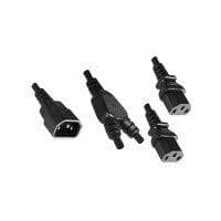 Helos IEC Y-forlængerkabel, 2 x C13 til C20, sort, 2,0 m