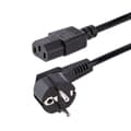 Miniatyrbillede 1 af 4: StarTech.com 3 m (10 fod) computerstrømledning, 18AWG, EU Schuko til C13 strømledning, 10A 250V, sort erstatnings vekselstrømsledning, TV/monitor strø