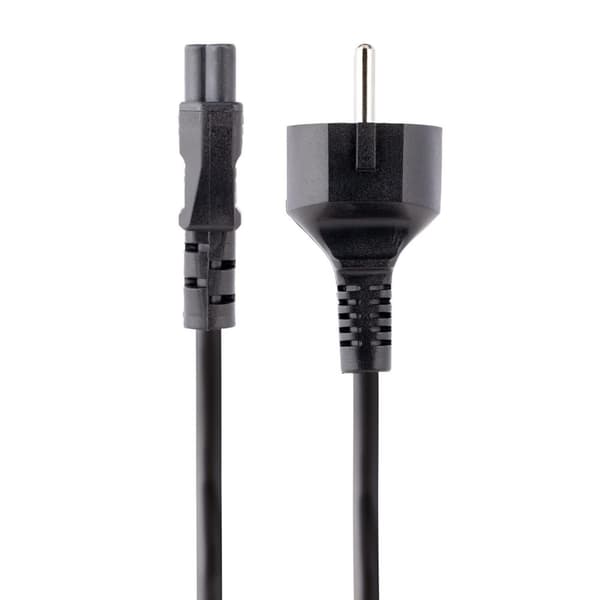 StarTech.com 3 m (10 jalkaa) kannettavan tietokoneen virtajohto, EU Schuko to C5, 2.5A 250V, 18AWG, kannettavan/kannettavaan tietokoneen vaihtovirtajo