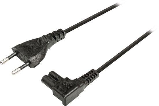 InLine - Strömkabel - Europlugg (S) till IEC 60320 C7 Vinklad - 50 cm - Svart (16650X)