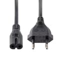 Miniatyrbillede 4 af 4: StarTech.com 3m (10ft) bærbar strømledning, EU-stik til C7, 2,5A 250V, 18AWG, udskiftning af vekselstrømsledning til bærbar/bærbar computer, ledning t