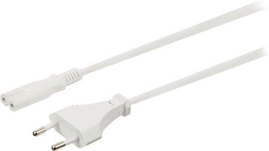 Euro-netledning Euro-stik Type C (lige) til C7/Euro 8-stik (lige) Hvid 0,75 mm² 1 m Good Connections® (P0370-W010)