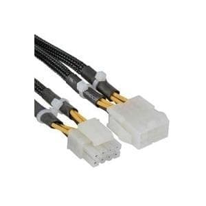 InLine® intern strømforlænger, 2x4-benet han til 8-benet hun, bundkort, 30 cm (26630A)