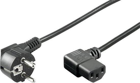 InLine - Strømkabel - CEE 7/7 (S) vinklet til IEC 60320 C13 vinklet - 30 cm - Sort (16752G)