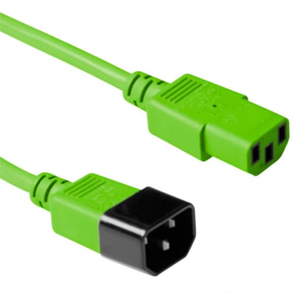 ACT Powercord C13 - C14 grön 0,3 m (AK5425)