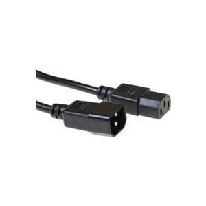 MicroConnect - Forlængerkabel til strømforsyning - IEC 60320 C14 til IEC 60320 C13 - AC 230 V - 1,2 m - Sort