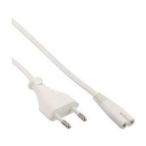 InLine - virtajohto - Europlug (S) IEC 60320 C7 -standardiin - 3,0 m - valkoinen (16653W)