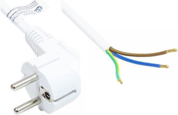 Alcasa P0185-W020 virtajohto Valkoinen 2 m Verkkopistoke tyyppi E+F