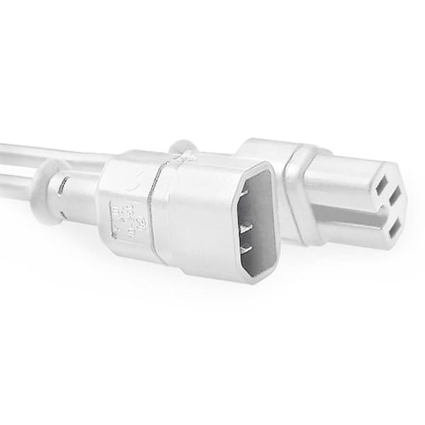 ACT AK5435 Strømkabel Hvid 0,6 m C14 kobling C15 kobling (AK5435)