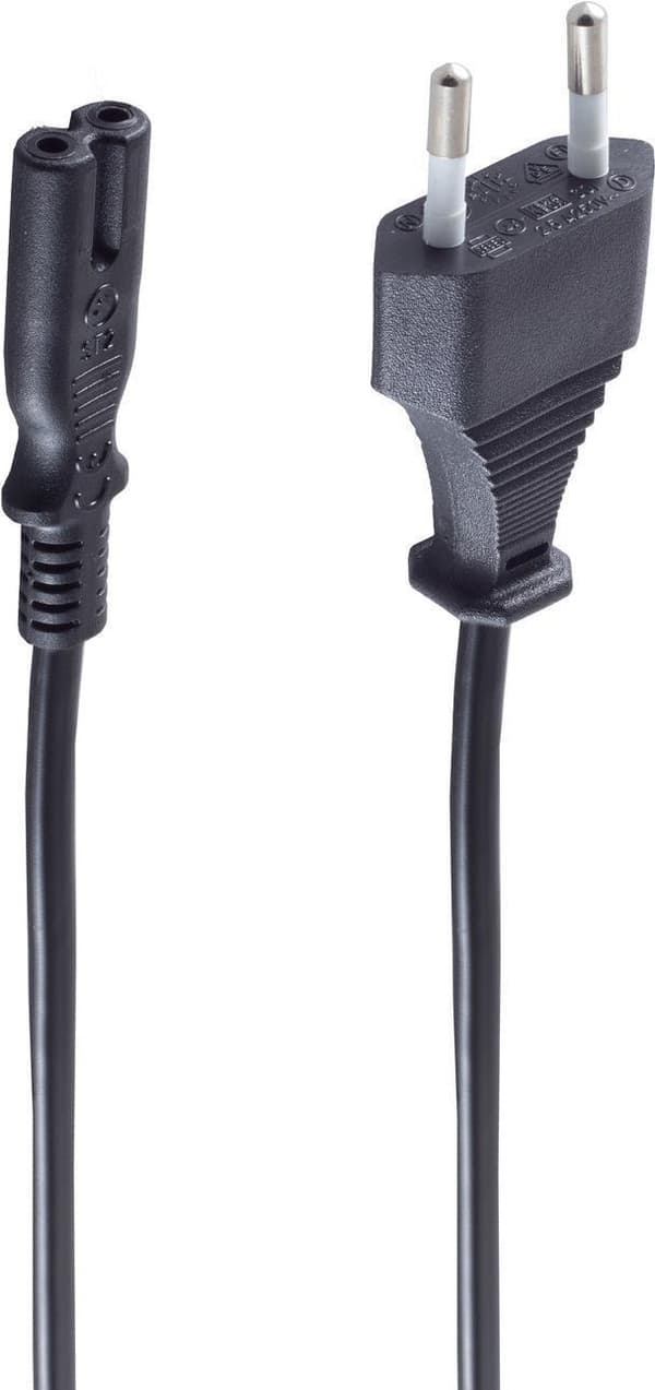 Strømkabel dobbelt rille 3,0 m *shiverpeaks basic* (BS60002-3)