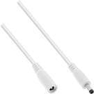 InLine - Strømforlængerkabel - DC-stik 4,0 x 1,7 mm (M) til DC-stik 4,0 x 1,7 mm (B) - 2,0 m - Hvid (26802D)