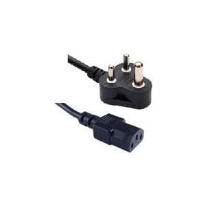 MicroConnect PE010418INDIA Pistokevirtalähde D-liitin C13 mustat sähkökaapelit – sähkökaapelit (musta, uros/naaras, pistorasiavirtalähde tyyppi D, lii
