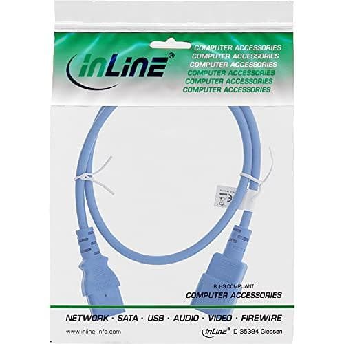 InLine® kylmälaitejatko, C13 - C14, sininen, 1,5 m
