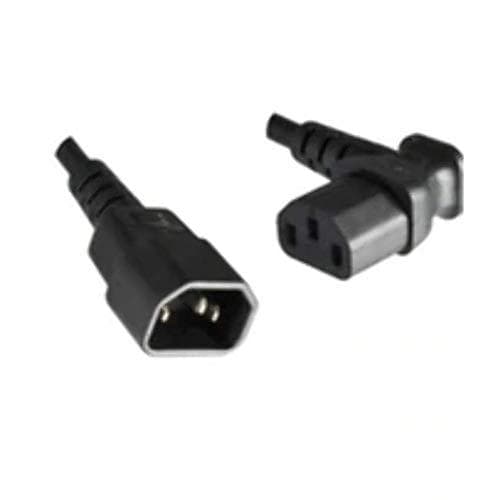 MicroConnect - Strømforlængerkabel - IEC 60320 C13 vinklet til IEC 60320 C14 - 1,8 m - Sort
