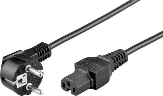 InLine - Strømledning - IEC 320 EN 60320 C15 til CEE 7/7 (SCHUKO) (M) - 5,0 m - Sort (16810F)
