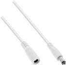 InLine - Strømforlængerkabel - DC-stik 5,5 x 2,1 mm (M) til DC-stik 5,5 x 2,1 mm (B) - 3,0 m - Hvid (26803E)