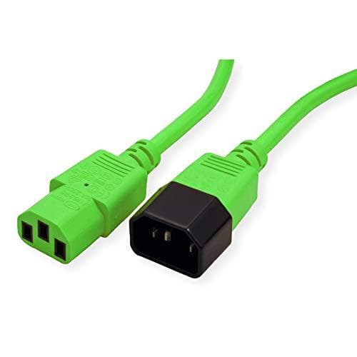 Roline - virtajohto - IEC 60320 C14 - IEC 60320 C13 - AC 250 V - 10 A - 1,8 m - muotoiltu - vihreä