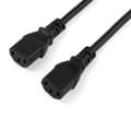 Miniatyrbillede 5 af 6: StarTech 2m C13 strømledning - Schuko CEE7 til 2x C13 - Y strømledning - C13 IEC ledning - Strømledning - CEE 7/7 (M) til IEC 60320 C13 - AC 250V - 10