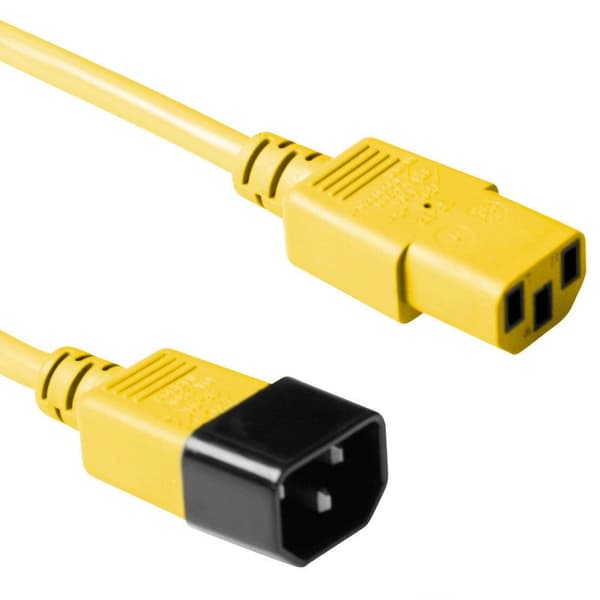 ACT Powercord C13 - C14 gul 5 m (AK5432)