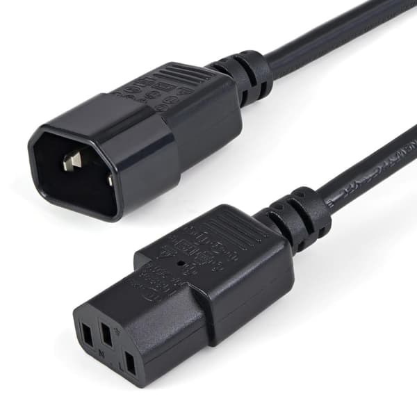 StarTech.com 1 m standard strømkabelforlænger til computer C14 til C13