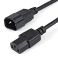 Miniatyrbillede 1 af 5: StarTech.com 1 m standard strømkabelforlænger til computer C14 til C13