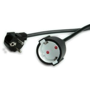 VÆRDI Schuko forlængerkabel sort 230V 3m 118,11 tommer