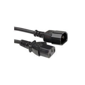 Bachmann H05VV-F 3G - Virtajohto - IEC 320 EN 60320 C14 - IEC 320 EN 60320 C13 - 1,0 m - valettu - Musta (356.120)