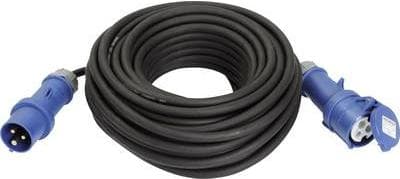 as - Schwabe CEE forlængerkabel campingvogn - 3-polet, 230 V / 16 A - CEE stik & CEE kobling - IP44 mobilhome tilbehør med beskyttelseshætte - 10 m fo