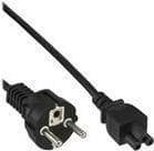 INLINE - Virtajohto - CEE 7/7 (S) IEC 60320 C5 - 1,8 m - Musta (40 kappaleen pakkaus)